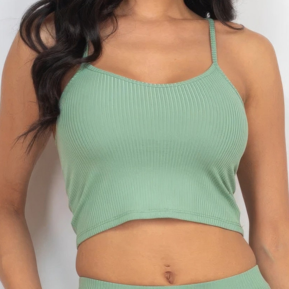 Everyday Ease Ribbed Set - Sage - Picture 4 of 11